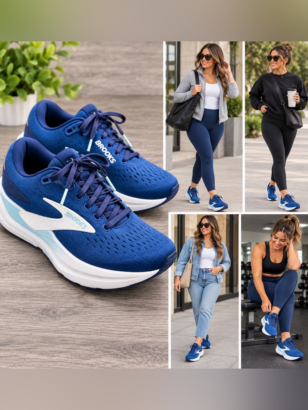 Brooks Ghost Max 3 Women's Size 11 Wide D Sneakers Navy and White Running Shoes